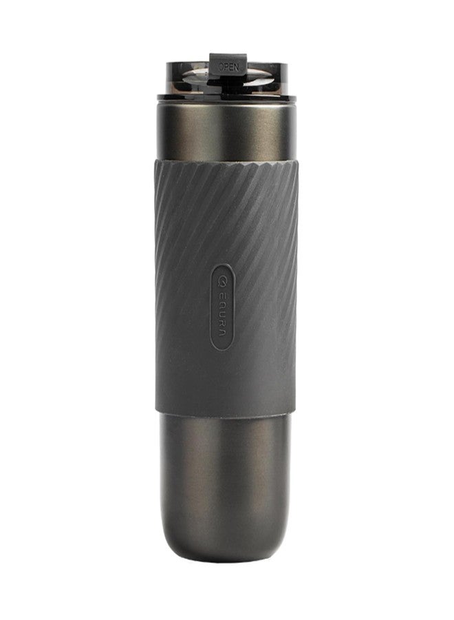 daasigwaa Vacuum-Insulated Stainless Steel Travel Mug with Leak-Proof Lid, Infuser And Straw, Reusable Iced Coffee Cup, Hot Coffee Travel Tumbler, 17.5 oz(Black) - Image 1